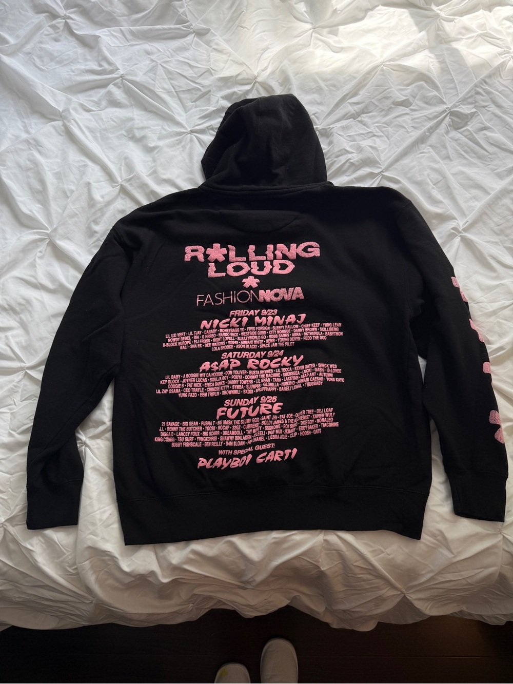 Rolling Loud NY Graphic Hoodie Fashion Nova Sweater Collectable Black Pink Print